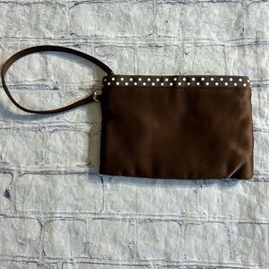 HENRI BENDEL CHOCOLATE BROWN WITH WHITE POLKA DOTS TRIM WRISTLET BATH & BODY